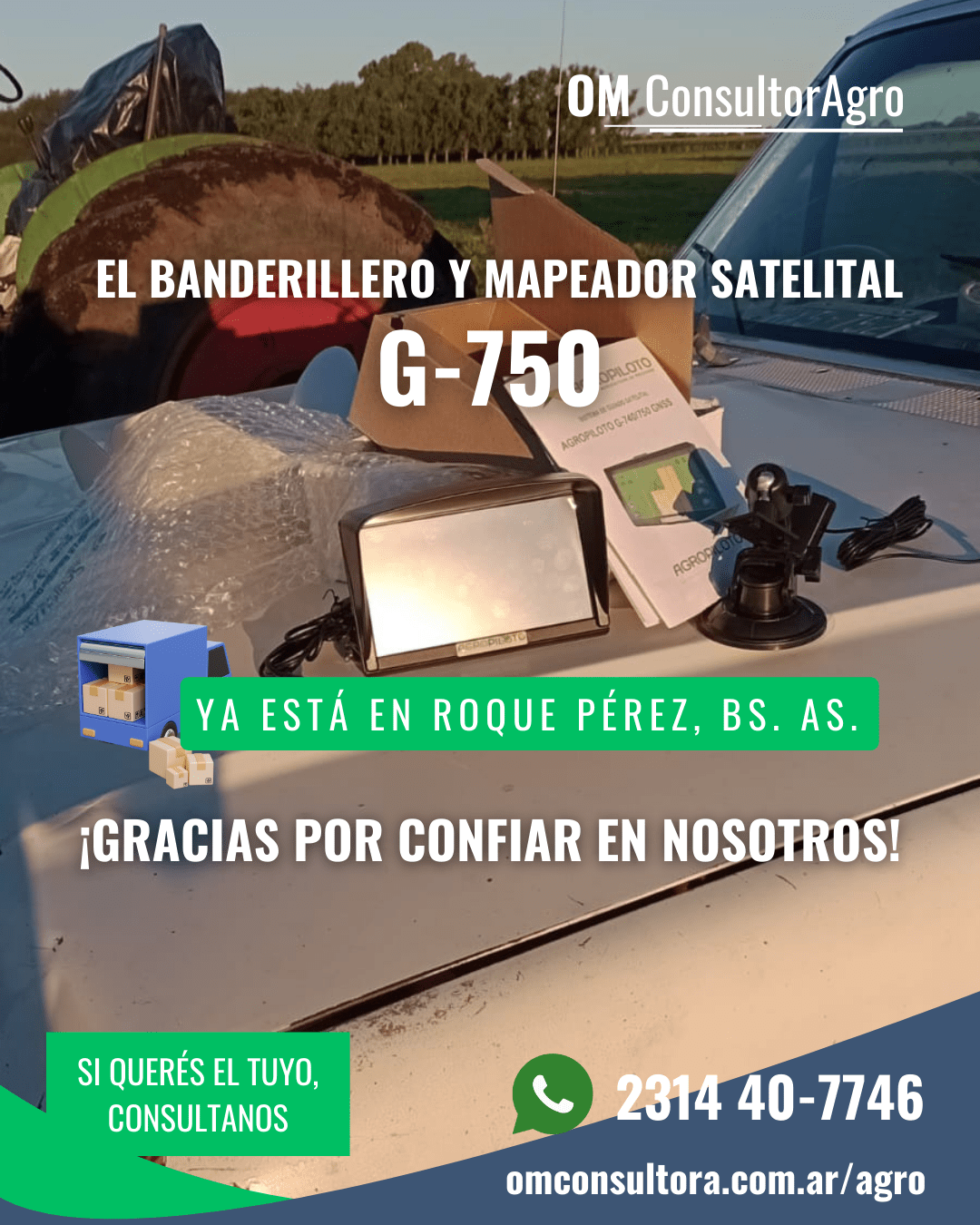 Banderillero G750 instalado