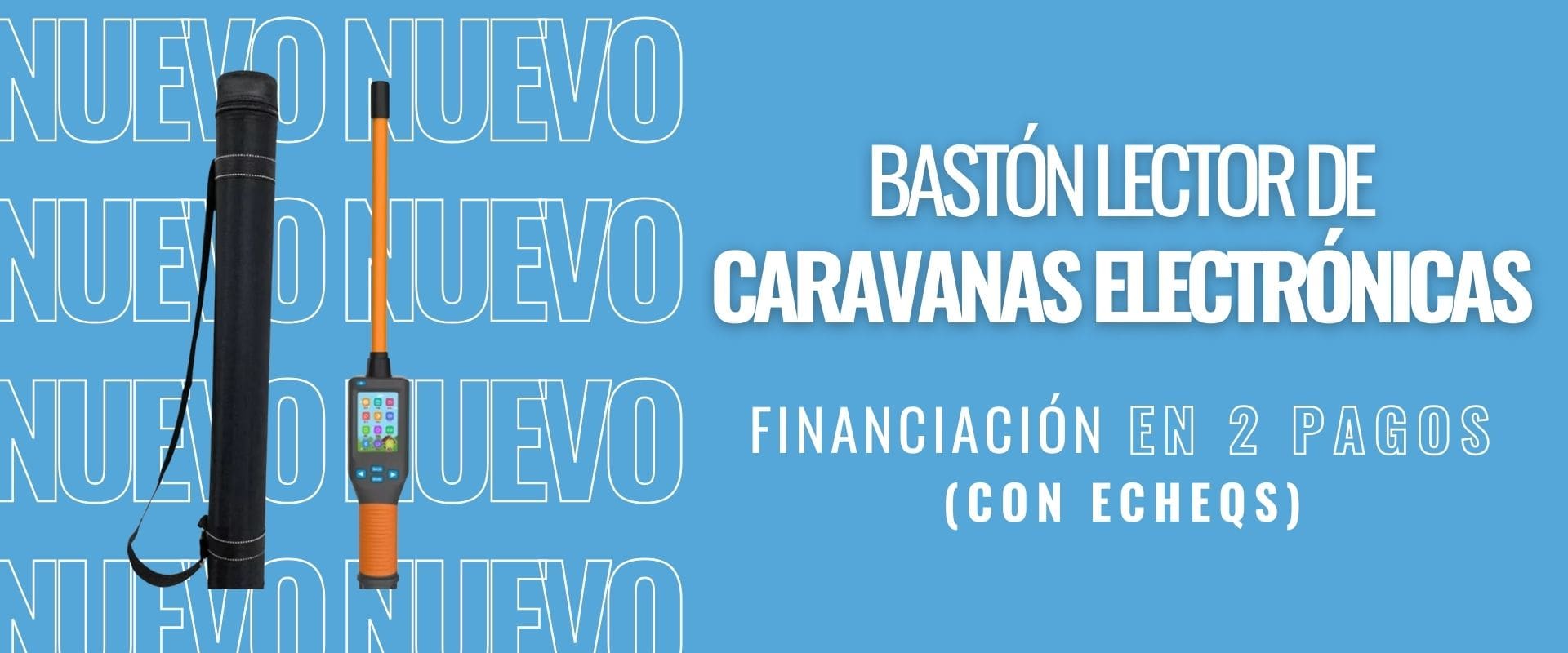 Bastón lector de caravanas electrónicas
