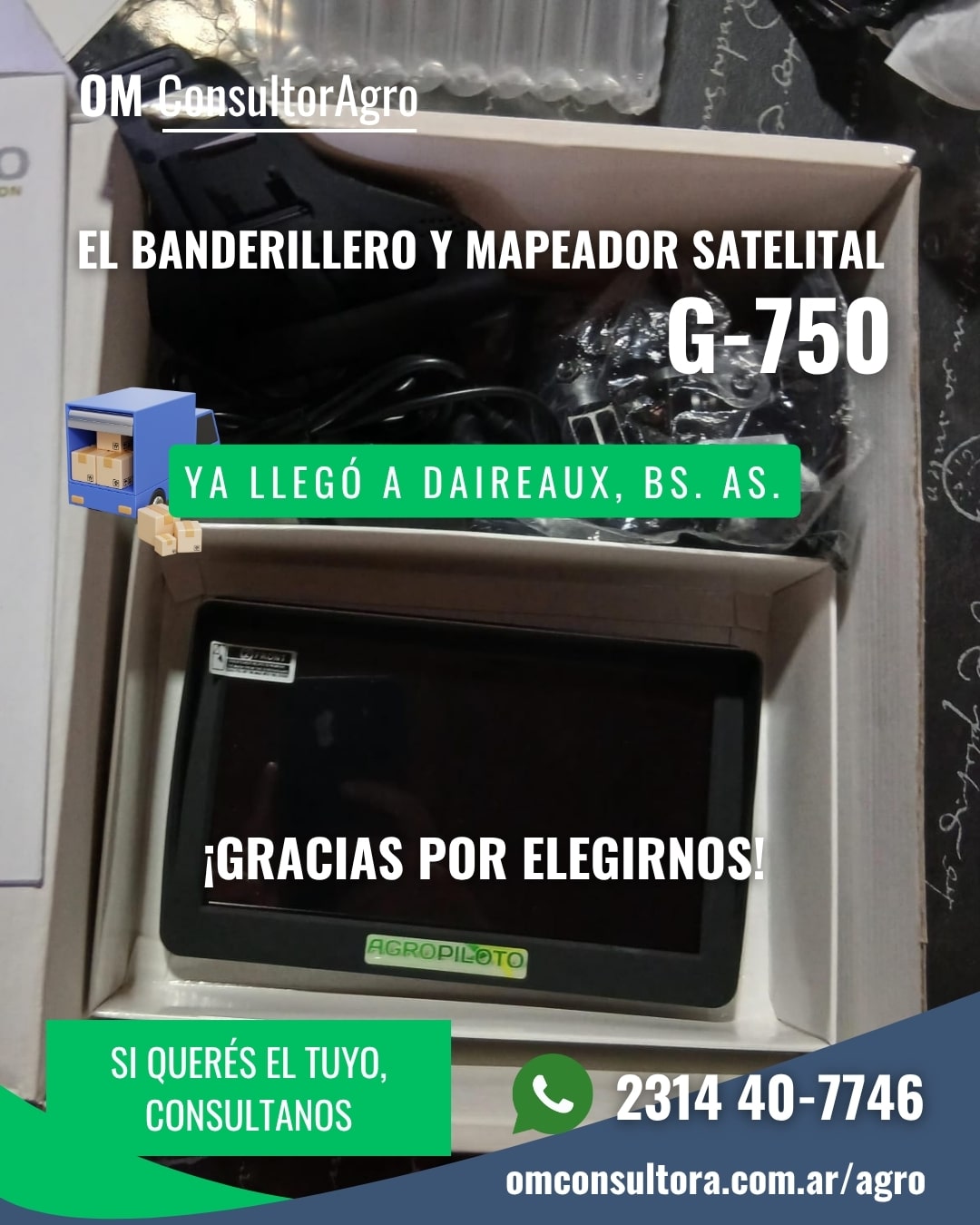 G-750 instalado con aire auxiliar