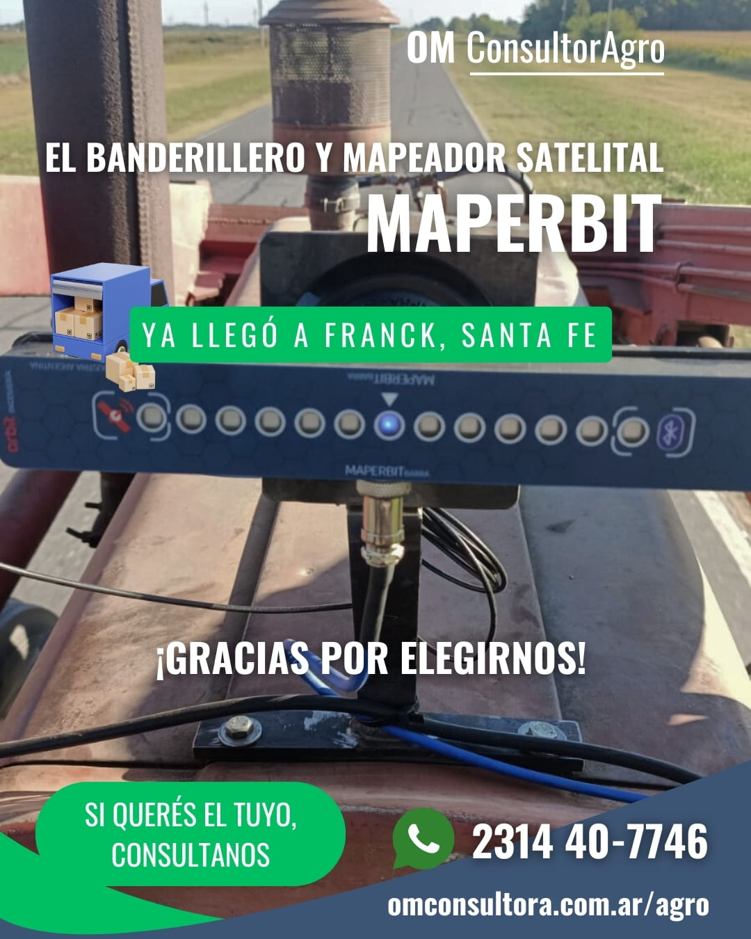 MaperBit instalado en Frank, Santa Fe - OM ConsultorAgro