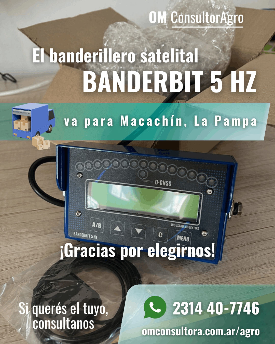 BanderBit instalado en Macachín, La Pampa - OM ConsultorAgro