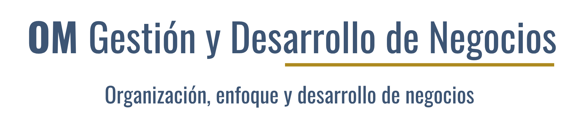 OM Gestión y Desarrollo de Negocios - Organización, enfoque y desarrollo de negocios